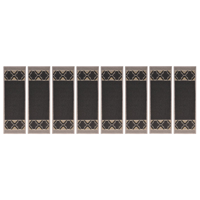 Tapis d'escalier noir antidérapant