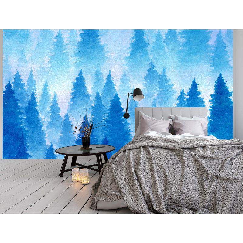 Murale forêt de brume Ellison, L 3,92 po x l 75 po
