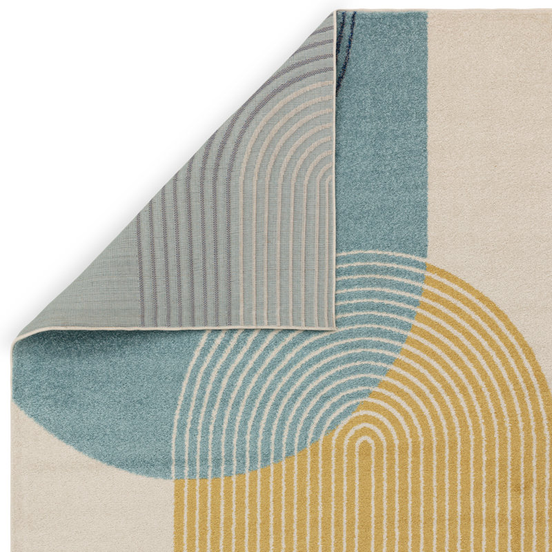 Flora Retro Arched Minimalist Polypropylene Area Rug -  Bold and Eclectic Living & Dining Room, Rectangle 160 x 230 cm