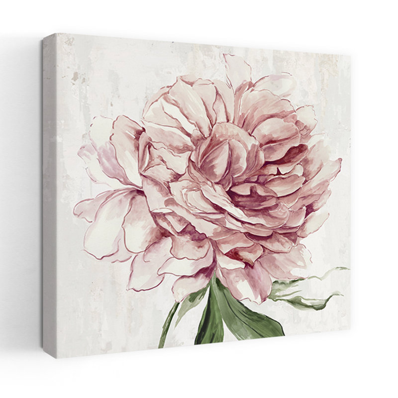 Rosé, beauté, délicat, élégant, pivoine romantique, art naturel, H 24 po x l 24 po