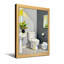 Bath & Laundry Modern Bathroom Scene With Plant And Patterned Floor
