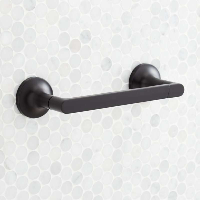 Porte-papier hygiénique mural pivotant Lentz, Noir mat