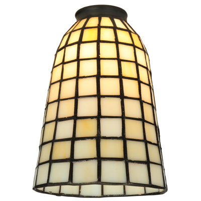 6.5'' H Glass Bell Ceiling Fan Fitter Shade