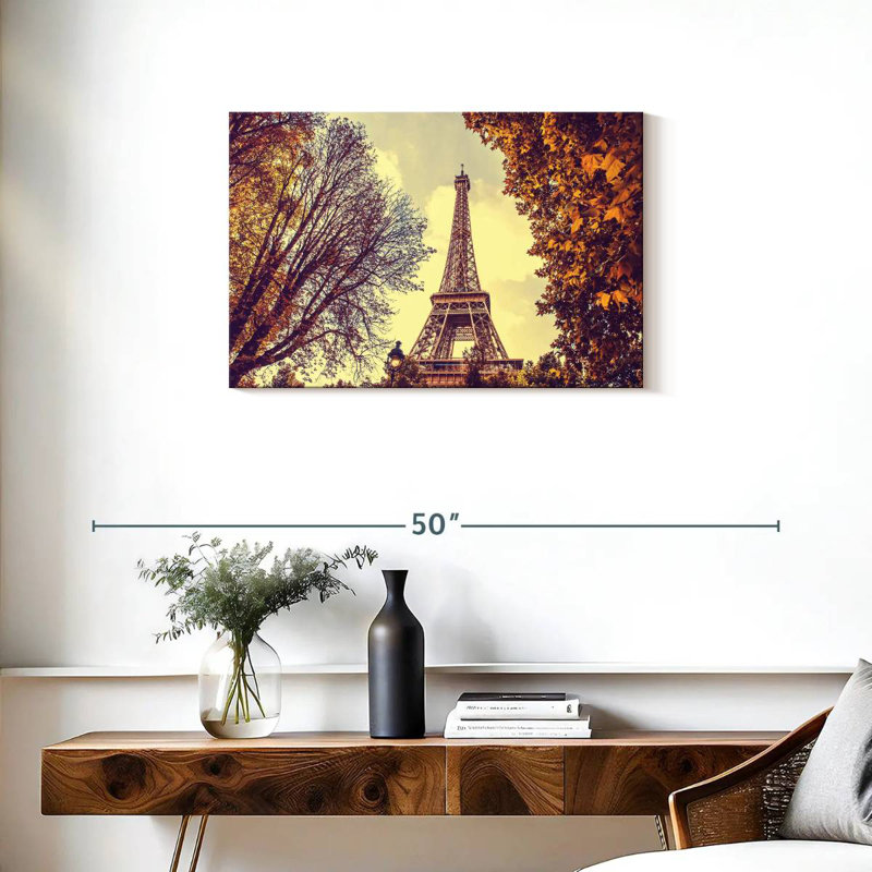 Ravi Eiffel Tower During Autumn, 20" H x 30" W