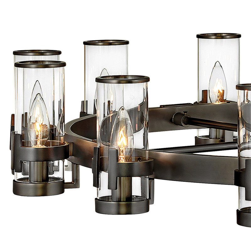 Reeve 12 - Light Unique Wagon Wheel Chandelier, Black Oxide