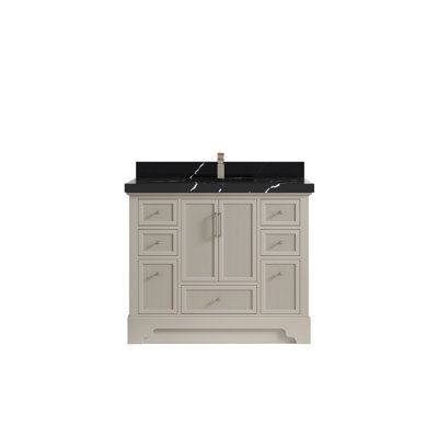 Alys 42'' Single Bathroom Vanity with Quartz Top