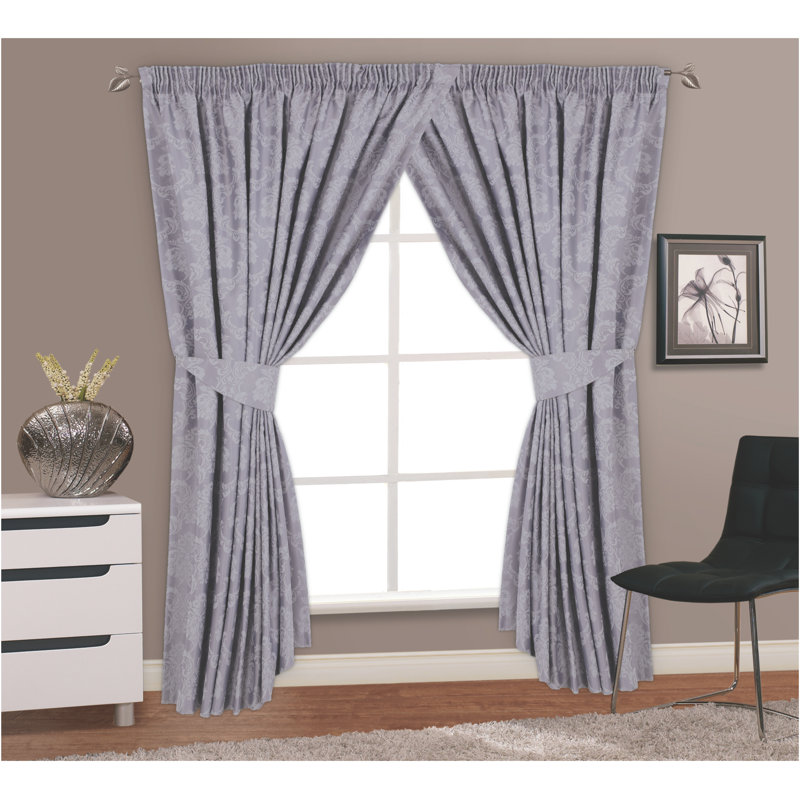 REGENCY JACQUARD Romain Pencil Pleat Semi Sheer Curtain, 168 W x 228 D cm