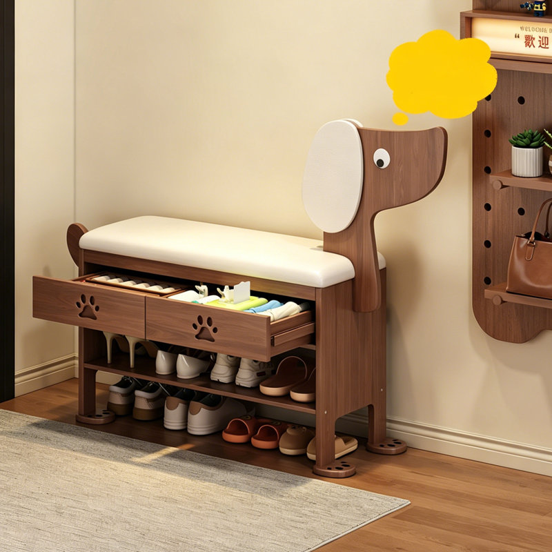 Support à chaussures en bois pour chien / banc à chaussures pour porte d'entrée / banc à usage domestique / range-chaussures / tabouret de bar long