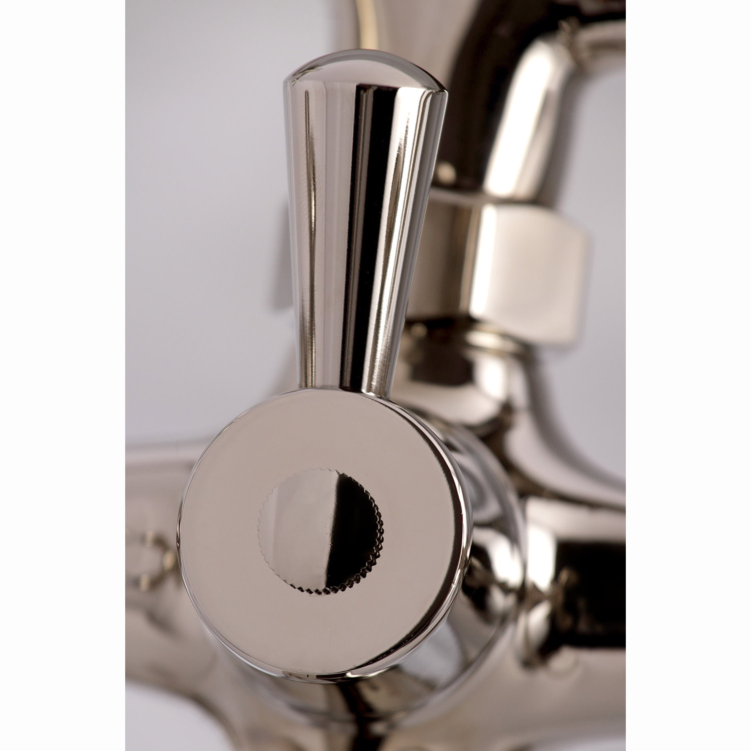 Kingston Deck Clawfoot Tub Faucet with Hand Shower, Polished Nickel