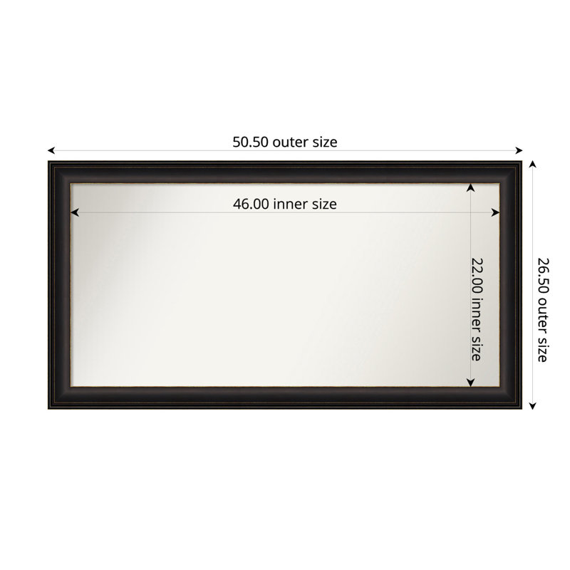 Miroir mural Tavalas, Rectangle, 31,5 po x 38,5 po
