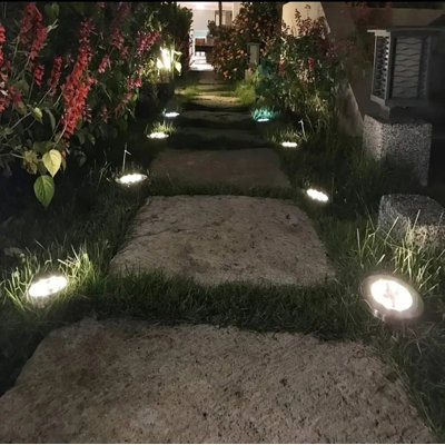 Jt Morolux Solar Ground Lights, Led Disk Lights, White, Waterproof Outdoor Path Lights For Garden, Lawn, Walkway, Driveway(Cool White, 4 Pack)