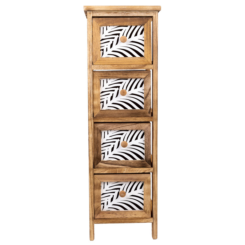 Herlihy 26cm W Solid Wood Bedside Table, Brown