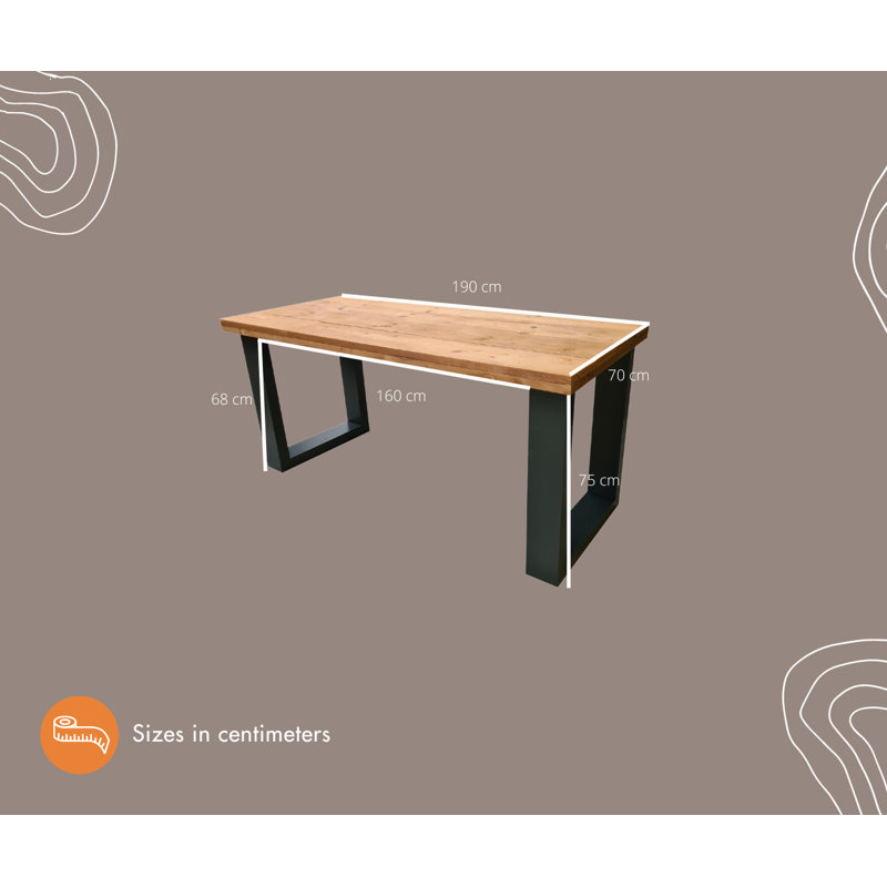 Millwright Desk 160 X 80 Cm, 78cm H x 190cm W x 80cm D