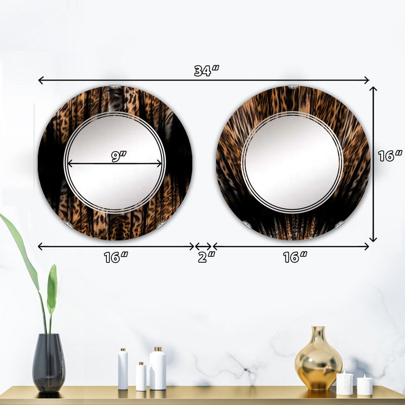 Ensemble de 2 miroirs sans cadre