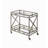 Kristensen Mirrored & Antique Gold Finish Serving Cart