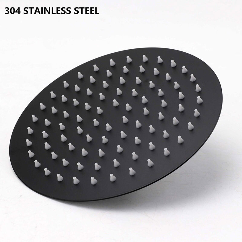 Rain Shower Head, Matte Black