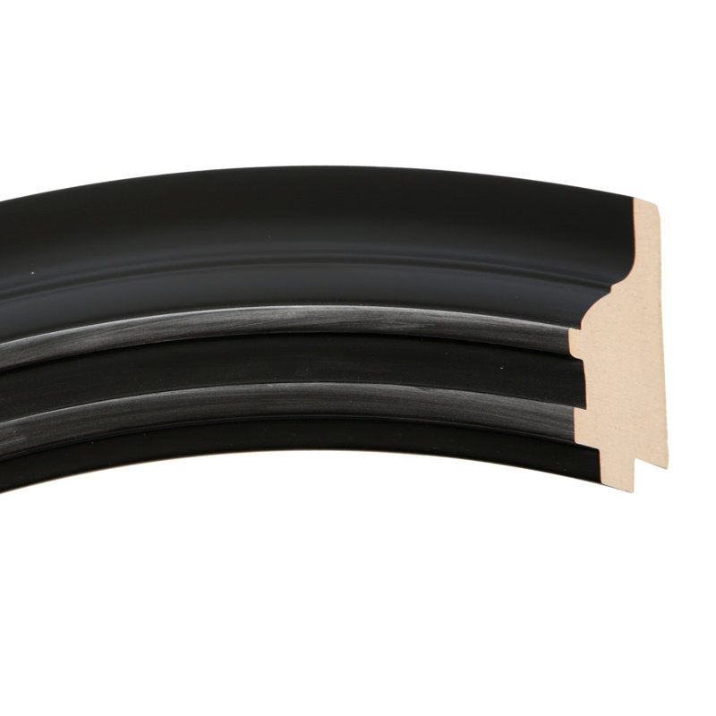Miroir d'appoint Pinter, H 30 po x l 30 po, Noir / argent