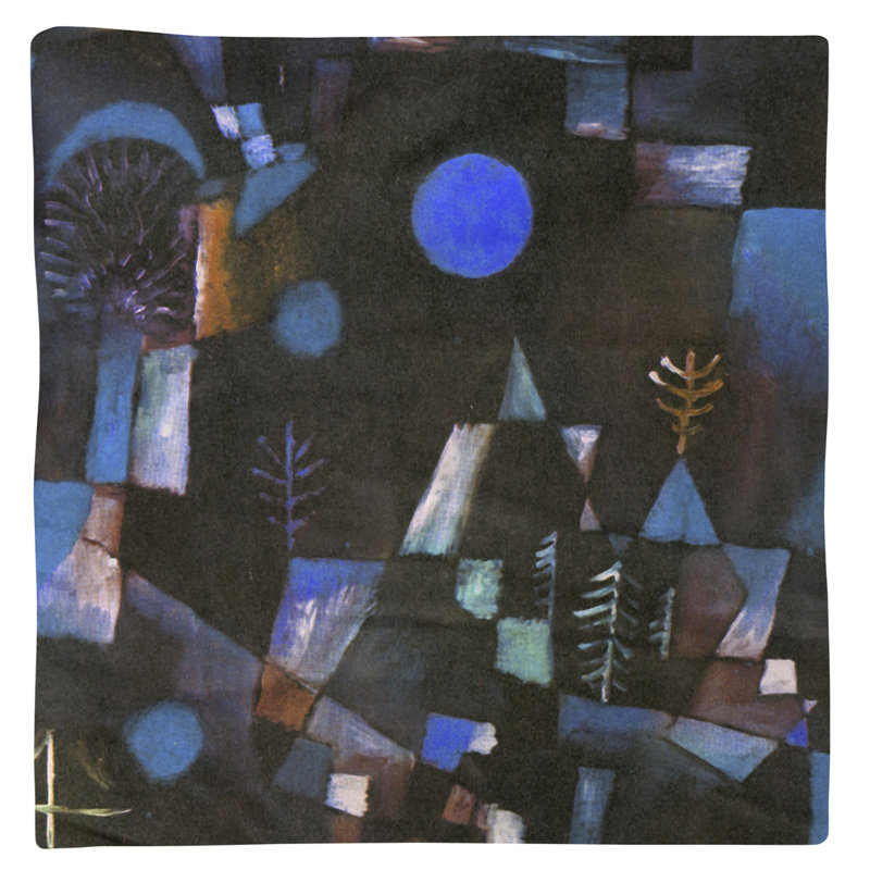 Paul Klee Cotton Square Napkin, Blue
