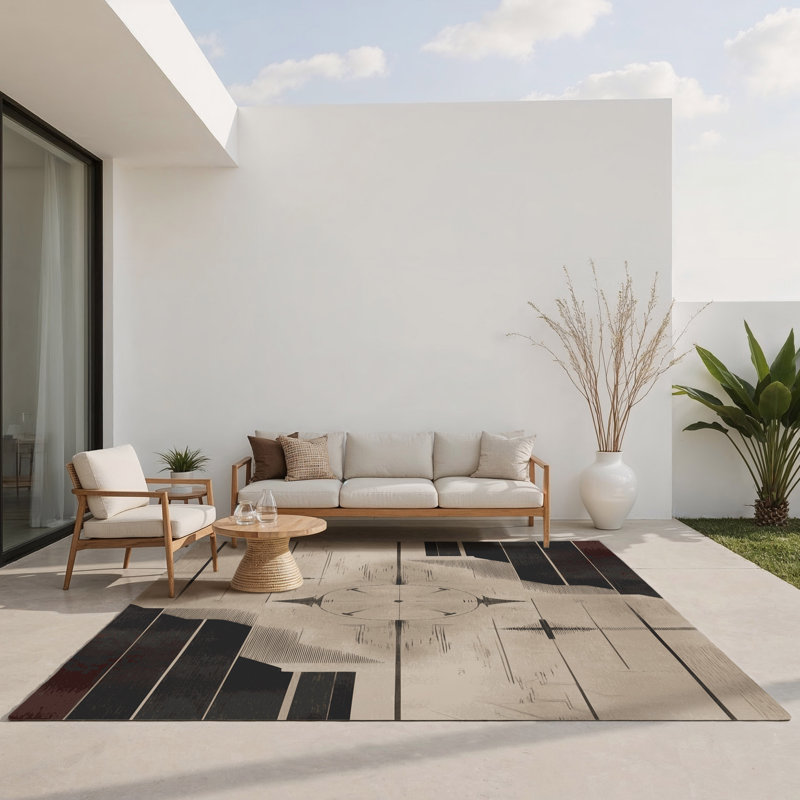 Tapis intérieur et extérieur Noble Nexus, Rectangle 4pi x 6 pi