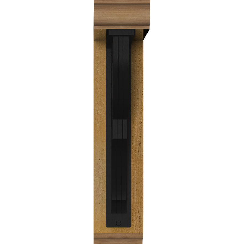 Support de fer triple Bradford, H 19 po x P 16 po, Cèdre rouge de l'Ouest l 4 po x T 2 po (sciage br