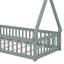 Lit simple en forme de tente, lit tipi avec garde-corps-755344753