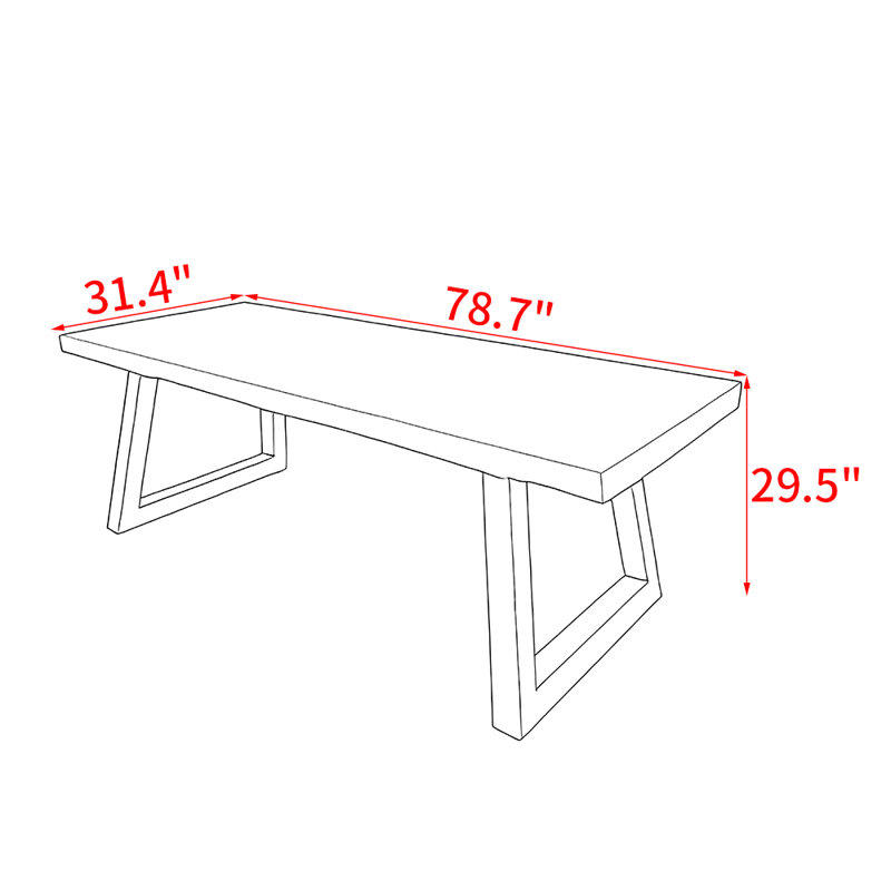 Majzara, 29.5"H x 78.7"L x 31.4"W