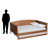 Ever Mid-Century Modern Finished Wood Daybed in Brown, 34.76'' H X 77.91'' W X 56.22'' L