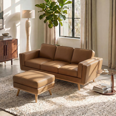 Carmen 2-Piece Upholstered Square Arm Sofa Set