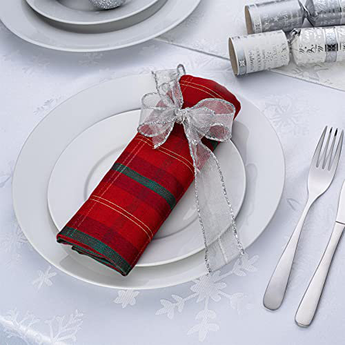 Christmas Napkins Scottish Tartan- Pack of 6, 17in x 17in