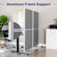 Système mural modulaire mobile VIVO, 2 panneaux en PET, séparateurs de bureau sur roulettes