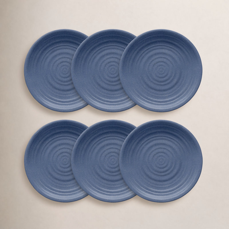 Assiette plate Denver Planta Artisan - bleu - 10,5 po, Indigo