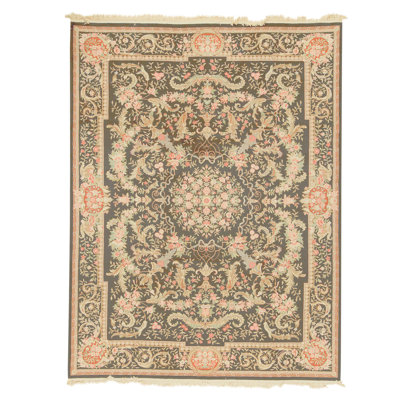 Handmade Silk and Wool Area Rug