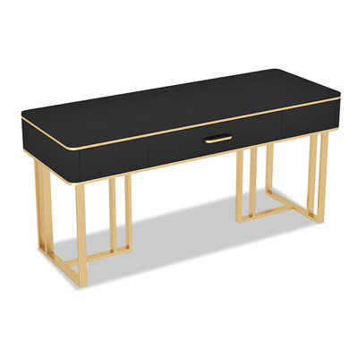 Light Luxury Desk with Sintered Stone Desktop