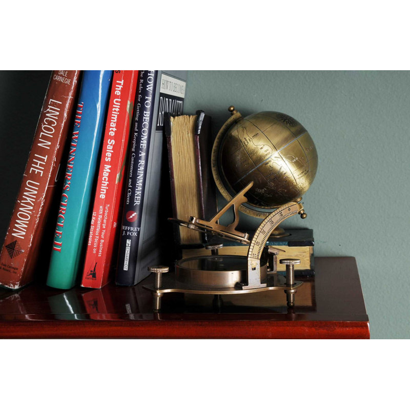 Sculpture compass sundial Stalham, H 3,25 po x l 3,25 po x P 3,25 po, Brillant