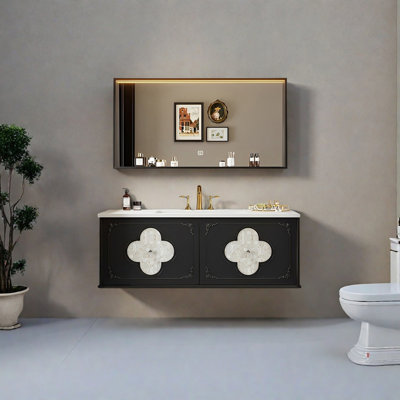 French light luxury style bathroom cabinet