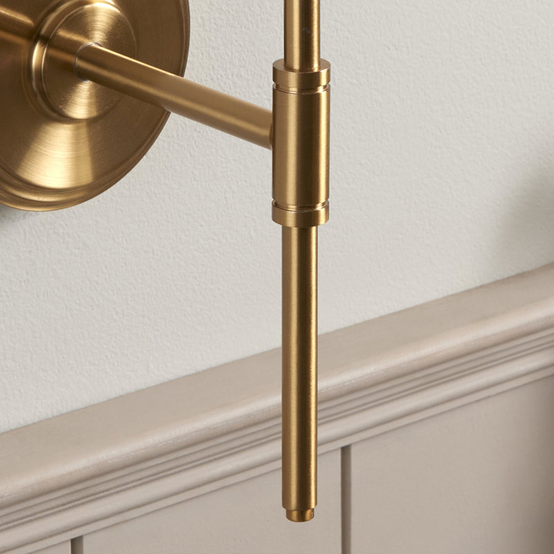 Step T Bar Wall Fitting finished in Br Aged Brass