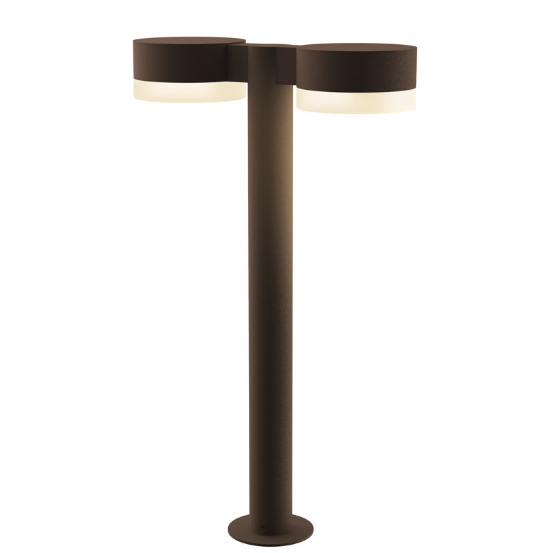 Borne d'éclairage à DEL à 2 lumières Reals, Bronze, H 28 po x l 5 po x P 13,5 po