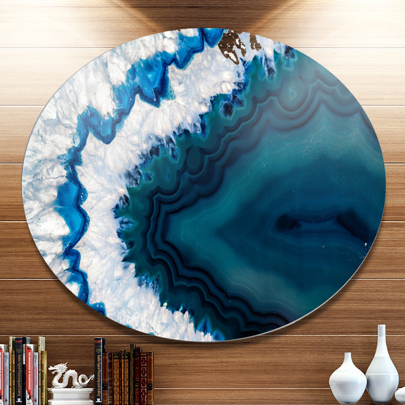 «Blue brésilien Geode», impression sur métal, H 23 po x l 23 po x P 1 po