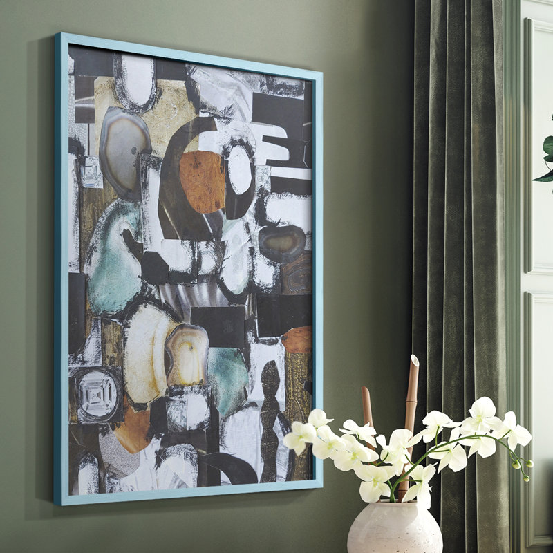 «Day At the Spa», reproduction encadrée - bois massif, Bleu, H 10 po x l 8 po