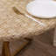 Nappe ronde ajustée en vinyle avec envers en flanelle, conception à bord élastique, housse de table imperméable, imperméable et résistant aux taches