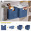Panier en osier, ensemble de 2 paniers de rangement en corde de papier tissés à la main pour l'organisation, bacs de rangement pliables, casier de rangement en osier de 11 pouces, panier de rangement carré-1412900403