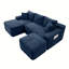 Canapé modulaire modulaire en U 106,3 po à profil bas avec assise profonde, aucun assemblage requis-133259027