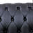 Belani 49'' Wide Genuine Cowhide Leather Chesterfield Armchair – Button Tufted, Rolled Arms, Classic Black-1383935159