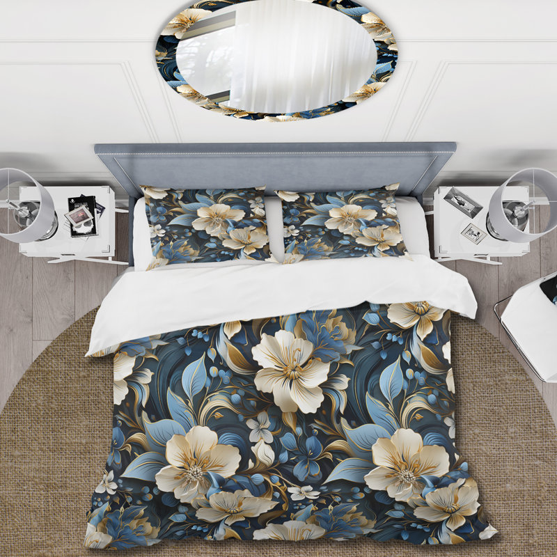 Literie à motif cachemire victorien Elegance, Housse de couette pour très grand lit et 2 très