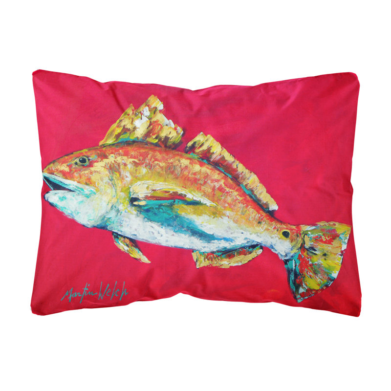 Coussin décoratif intérieur/extérieur woo hoo Red Fish