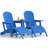  2-Person Outdoor Adirondack Chair with Ottoman-1533697958