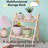 2-Tier Desktop Storage Organizer Countertop Storage Shelf Foldable 2 Tier Ladder