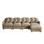 Canapé modulaire modulaire en chenille avec repose-pieds, canapé 5 places avec coussins décoratifs et structure en bois massif pour le salon-131456703