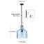 Luminaire suspendu cylindrique en forme de dôme à 1 lumière Massi-842218823-842218822