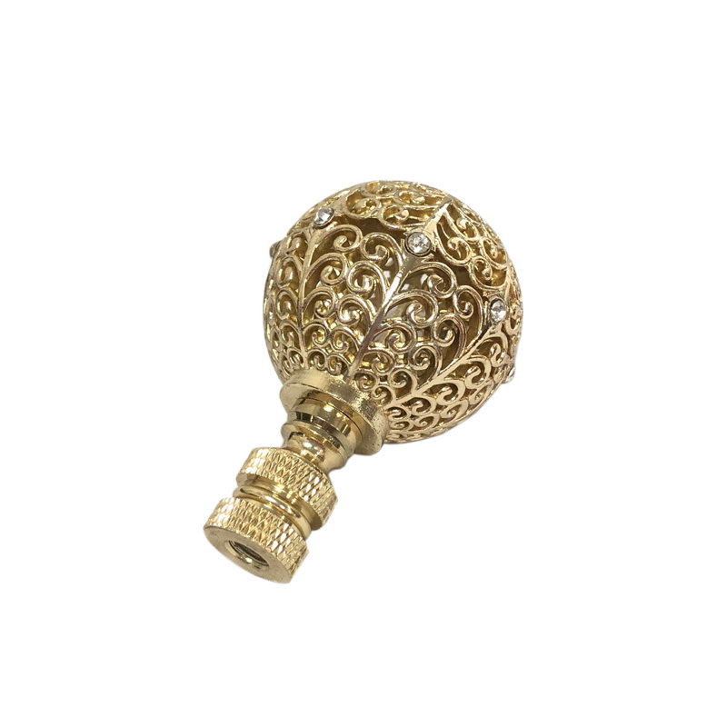 Faîteau lampe filigree sphere, Laiton poli